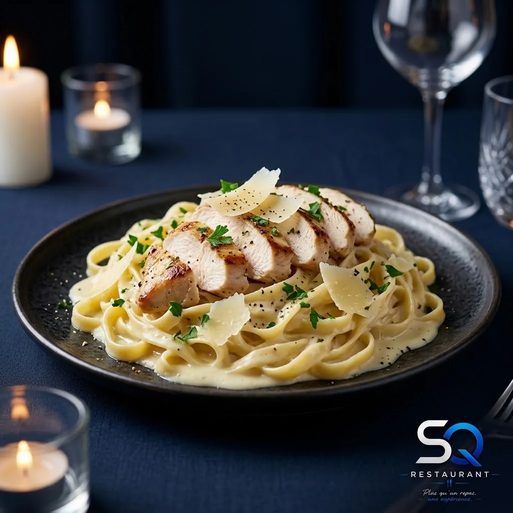 Pasta Alfredo au Poulet
