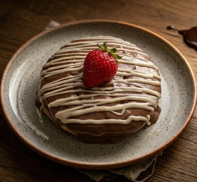 Three-layer pancakes with Nutella