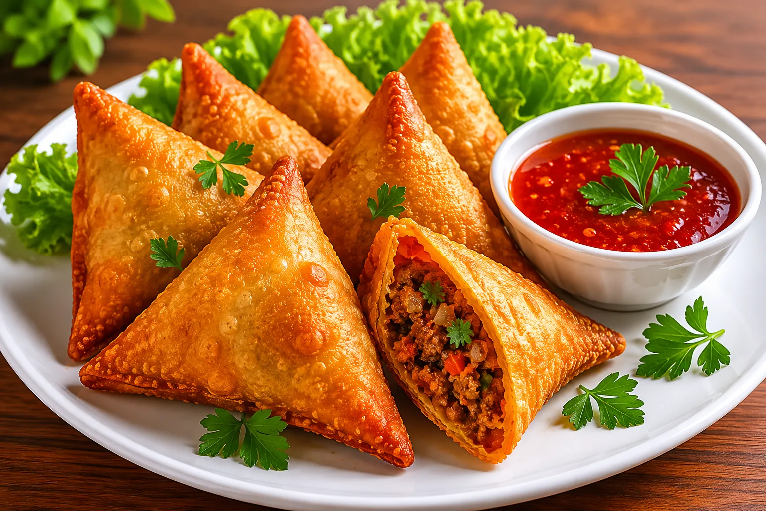 Assiette de samoussa