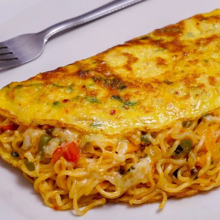 Spaghetti omelette