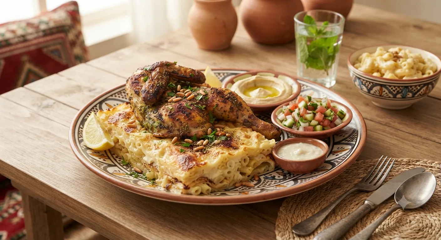 ¼ فرخة ورق + بشاميل 