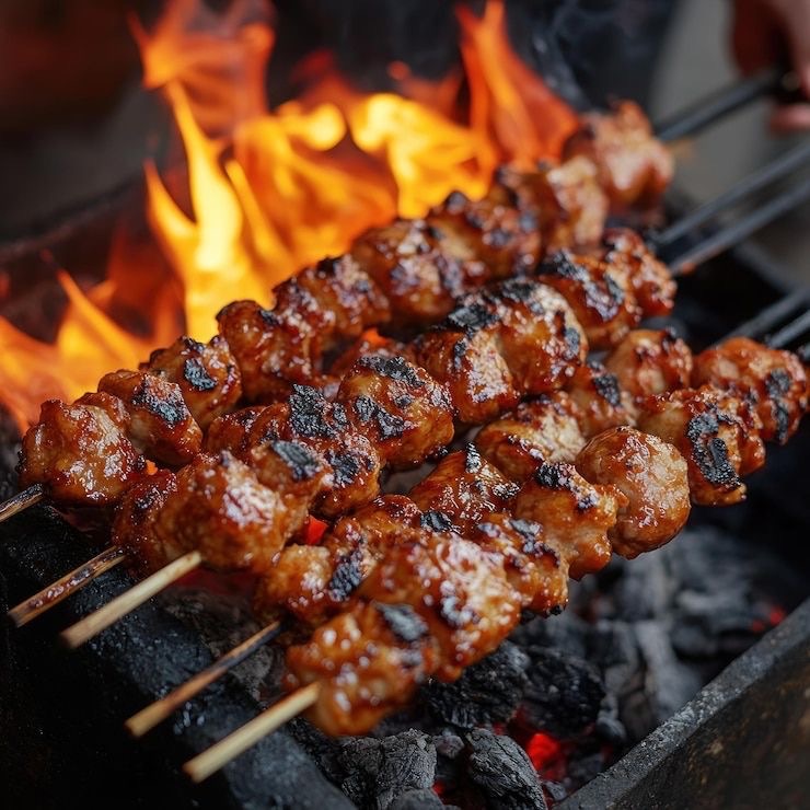 (5) BROCHETTES DE VIANDE