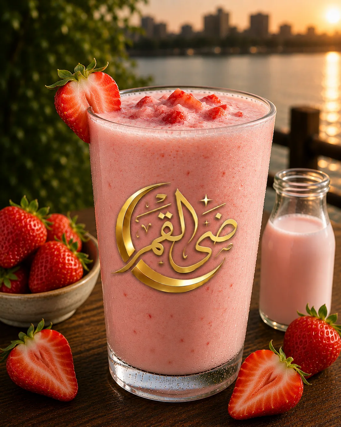 فراوله بالحليب