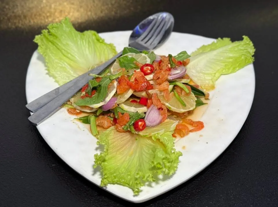 ញ៉ាំគល់ខ្ទឹមបង្គាគ្រៀម