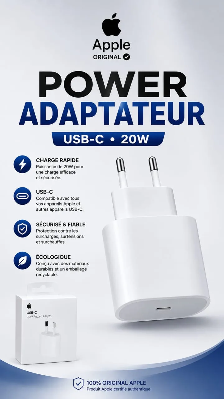 Chargeur Adaptateur Apple