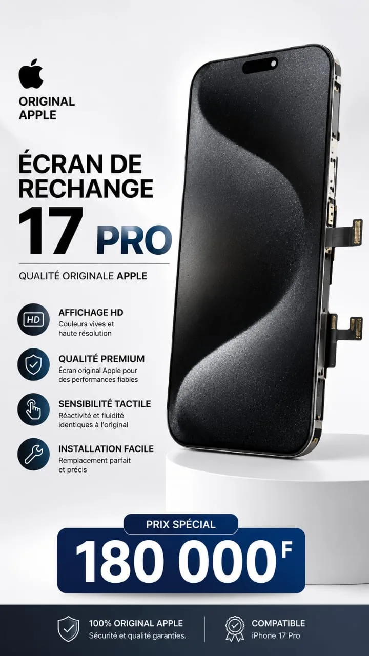 Écran IPhone 17 pro