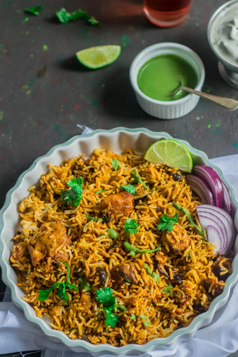 Tandoori Soya Chaap Biryani