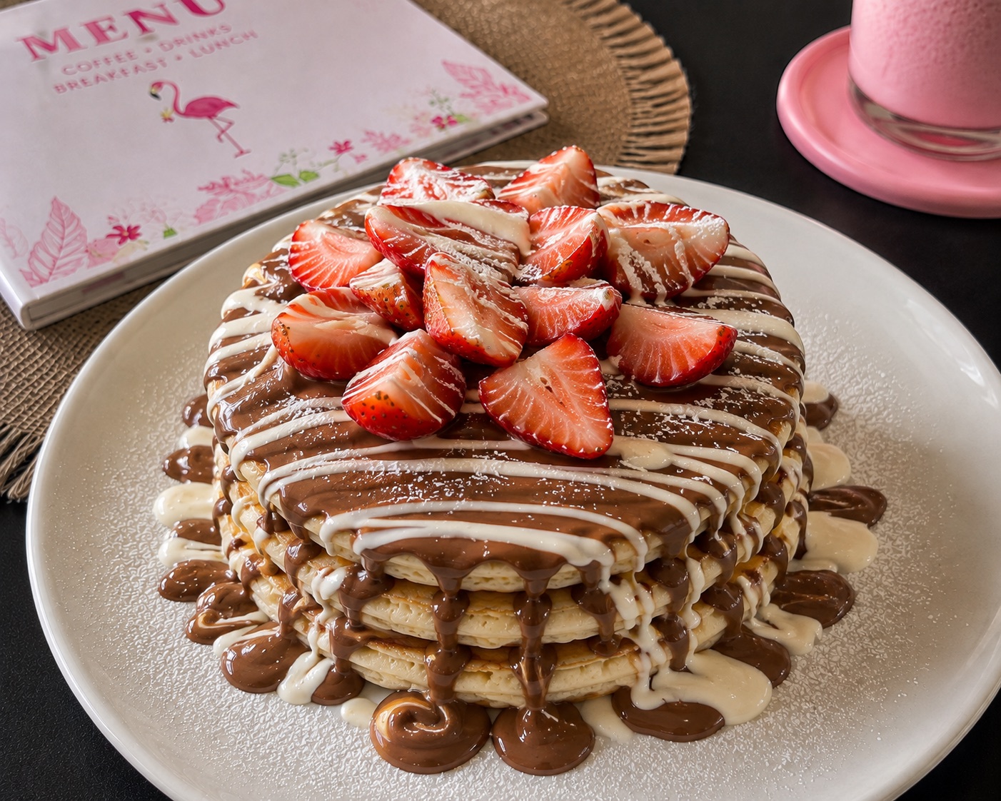 Pancakes with Nutella & White Chocolate