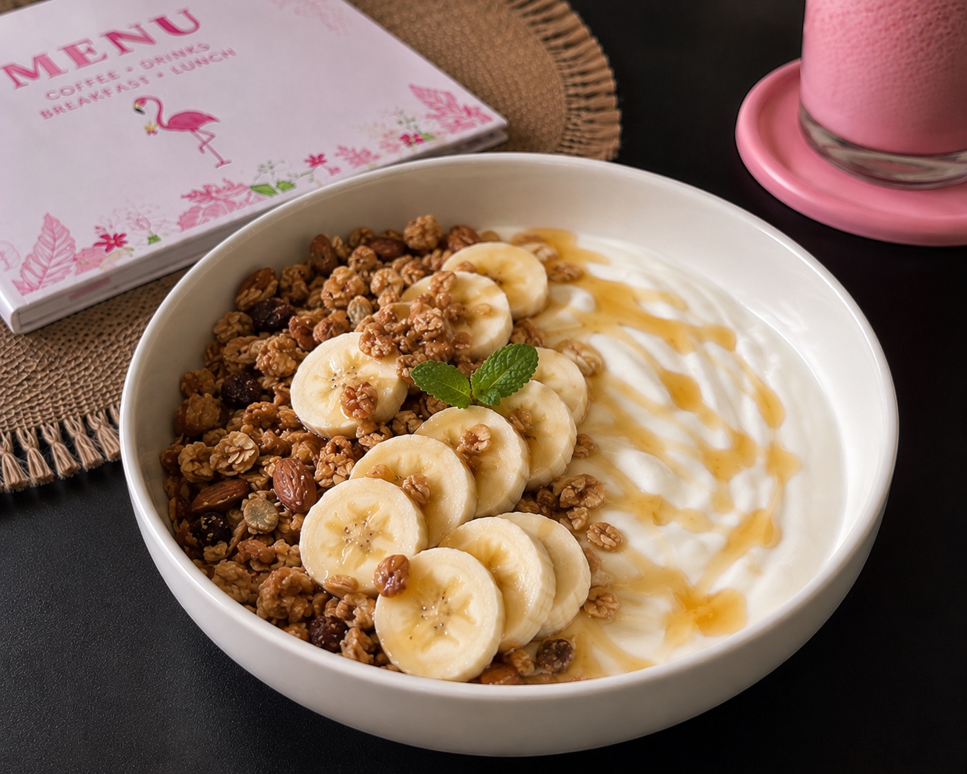 Honey Banana Granola Yogurt Bowl