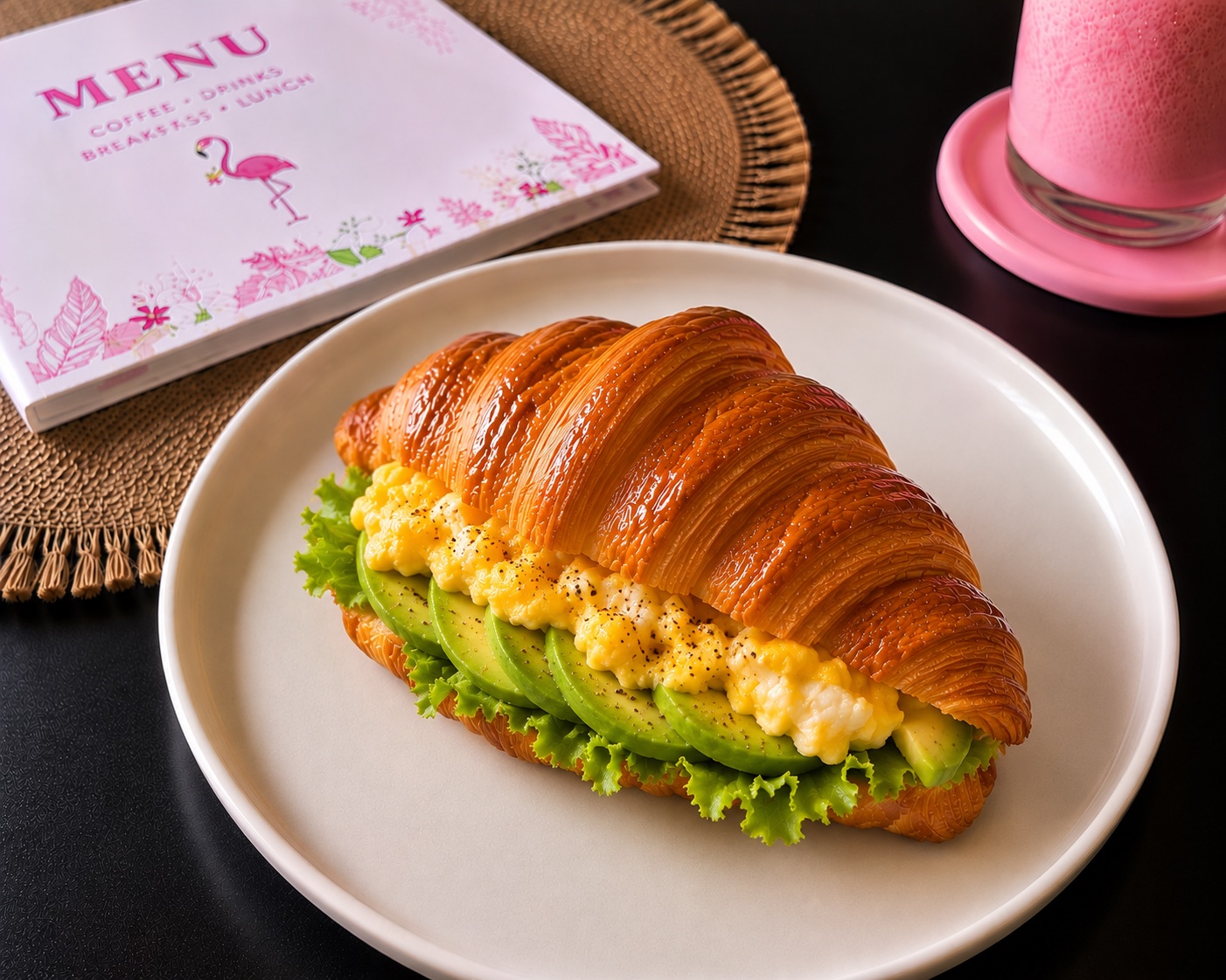 Avocado Egg Croissant