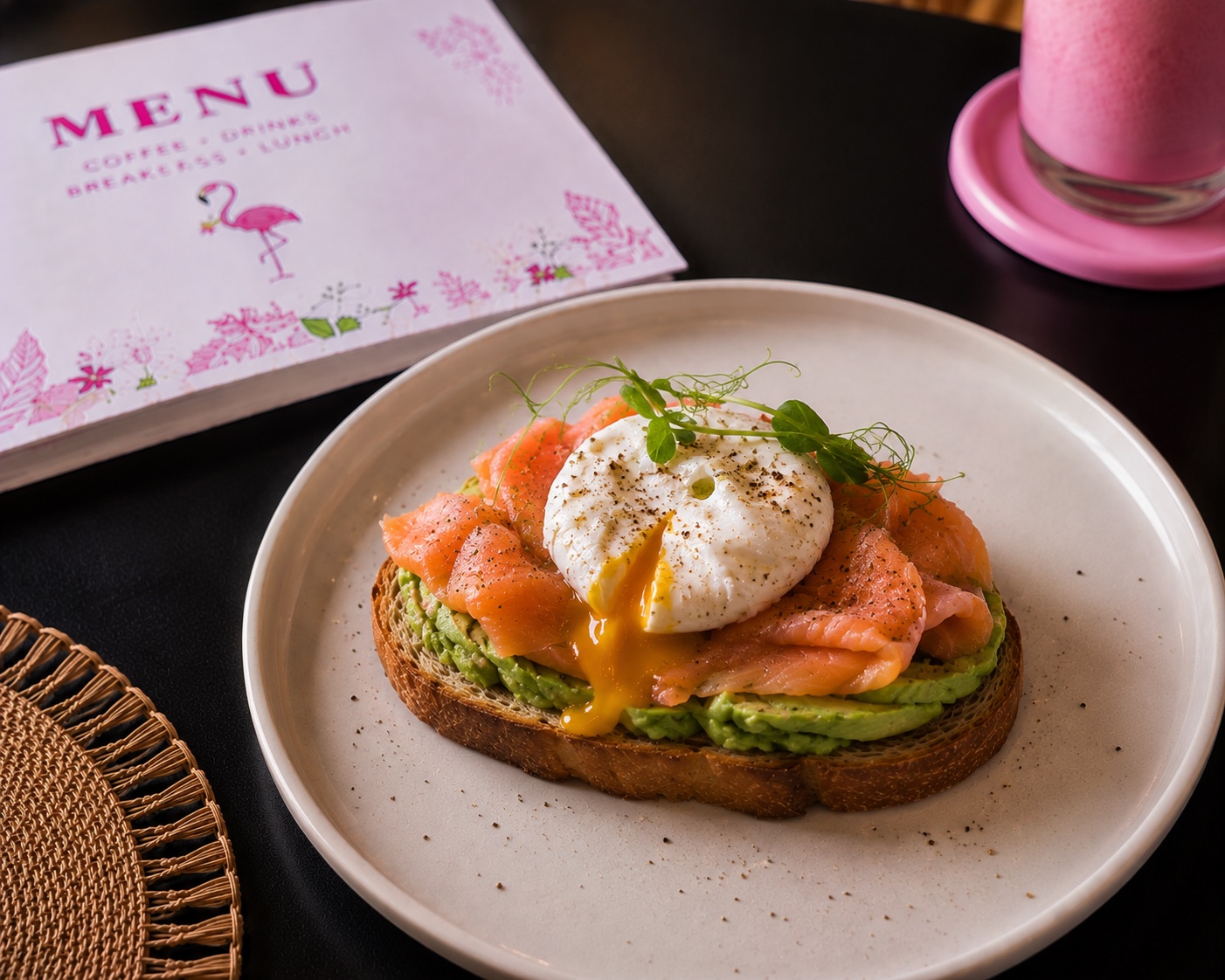 Poached Eggs Avocado & Salmon