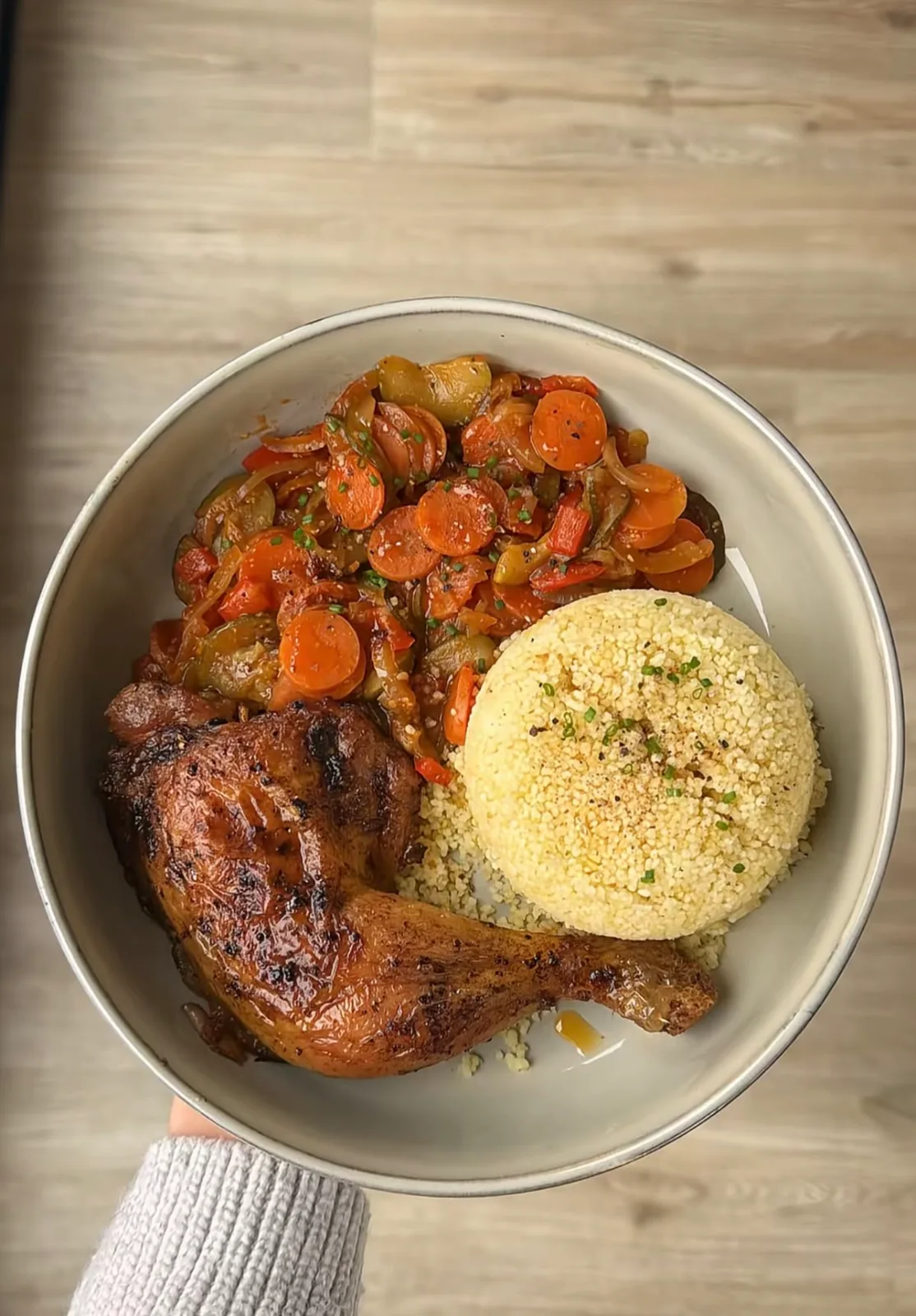 Couscous poulet sauce légumes