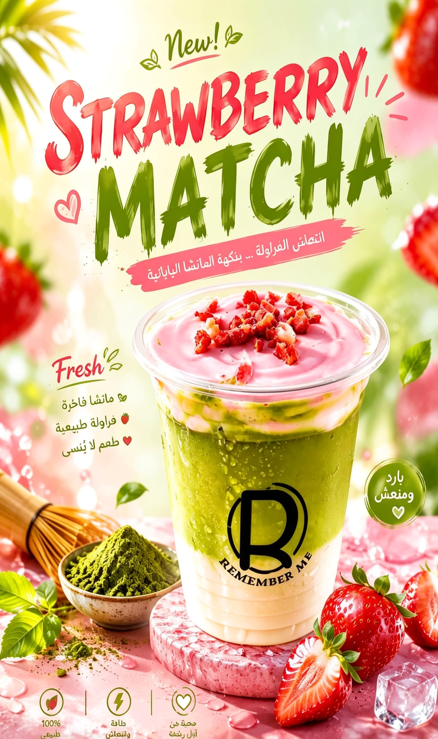 ماتشا فراولة 
